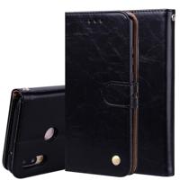 Voor Huawei P20 Lite Business Style olie Wax textuur horizontale Flip lederen draagtas met houder & kaartsleuven & Wallet(Black) - thumbnail