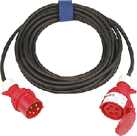 SIROX 363.525 Stroom Verlengkabel 16 A Zwart 25.00 m H07RN-F 5G 2,5 mm² Met fasewisselaar - thumbnail