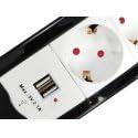 Equip 245553 4-outlet power strip with 2x usb, 4x ac outlet(s) indoor, type f, 1.5 mm², 1.5 m - thumbnail