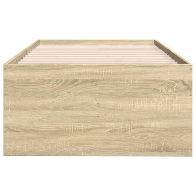 Slaapbank met lades zonder matras 75x190 cm sonoma eikenkleurig