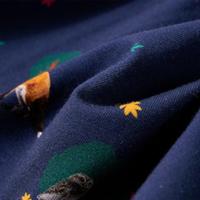 Kinderjurk lange mouwen en trekkoord dierenprint 104 marineblauw - thumbnail