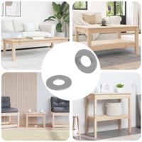 VidaXL Washers 2 pcs zilver 16 x 16 x 1,5 cm ijzer - thumbnail