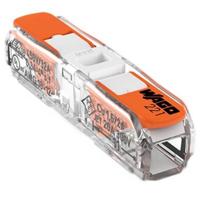 WAGO 221-2401 Doorgangsklem Flexibel: 0.2-4 mm² Massief: 0.2-4 mm² 600 stuk(s) Transparant - thumbnail