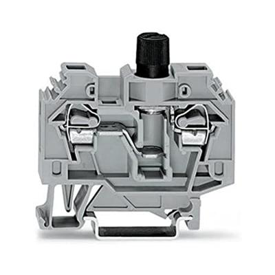 WAGO 282-120 Zekeringklem 13 mm Spanveer Toewijzing: L Grijs 40 stuk(s)