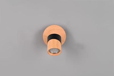 Trio Plafondlamp hout met zwartAruni - 801170132