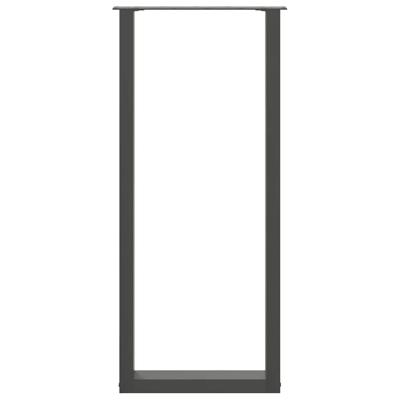 Bartafelpoten 2 st U-vormig 40x(110-111) cm staal antraciet