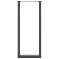 Bartafelpoten 2 st U-vormig 40x(110-111) cm staal antraciet - thumbnail