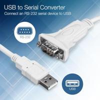 TRENDnet TU-S9 USB naar seriële converter, USB 1.1 naar RS-232 male (9-pin) DB9 seriële kabel, Prolific Chipset, Windows 10/8.1/8/7, Mac OS X 10.6 en later, 60 cm - thumbnail