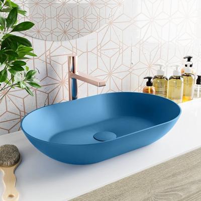 MONDIAZ ONNI Waskom solid surface 55cm kleur Jeans / Jeans MONDIAZ ONNI Waskom solid surface 55cm kleur Jeans / Jeans