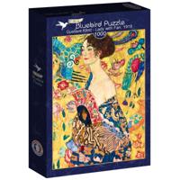 Gustave Klimt - Lady with Fan Puzzel 1000 Stukjes - thumbnail