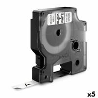 Labeltape dymo labelmanager d1 polyester 9mm wit | 5 stuks - thumbnail