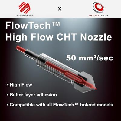 Micro-Swiss 3D-printermond FlowTech™ CHT High Flow Nozzle M2905-04