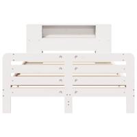 Bedframe zonder matras massief grenenhout wit 200x200 cm - thumbnail