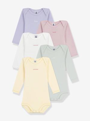 Set van 5 body's met lange mouwen dagen van de week baby PETIT BATEAU meerkleurig Set van 5 body's met lange mouwen dagen van de week baby PETIT BATEAU meerkleurig