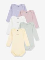 Set van 5 body's met lange mouwen dagen van de week baby PETIT BATEAU meerkleurig - thumbnail
