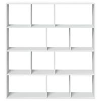 Boekenkast 132x29x141,5 cm bewerkt hout wit - thumbnail