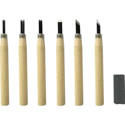 Basetech BT-2283658 Messenset, 7-delig Zwart, Hout Basetech BT-2283658 Messenset, 7-delig Zwart, Hout