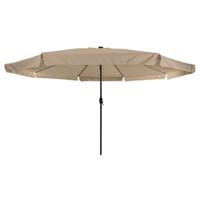 Parasol met LED-verlichting Ø395x245 cm taupe - thumbnail