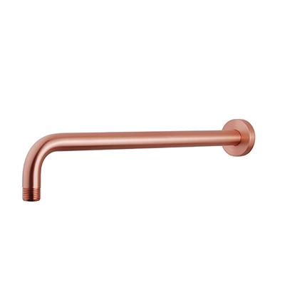 Wiesbaden Gebogen Douche-Arm Rond Muurbevestiging 45 cm Geborsteld Koper