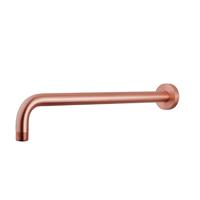 Wiesbaden Gebogen Douche-Arm Rond Muurbevestiging 45 cm Geborsteld Koper - thumbnail