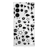 Silicone Back Case Samsung Galaxy S23 Ultra Silver Punk - thumbnail