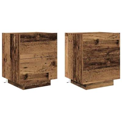 Nachtkastje 2 pcs Oud hout 45 x 40 x 55 cm Bewerkt hout