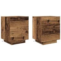 Nachtkastje 2 pcs Oud hout 45 x 40 x 55 cm Bewerkt hout - thumbnail