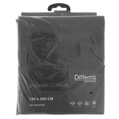 Differnz Color douchegordijn verzwaarde onderzoom 100% Polyester antraciet 120 x 200 cm Differnz Color douchegordijn verzwaarde onderzoom 100% Polyester antraciet 120 x 200 cm
