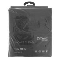 Differnz Color douchegordijn verzwaarde onderzoom 100% Polyester antraciet 120 x 200 cm - thumbnail