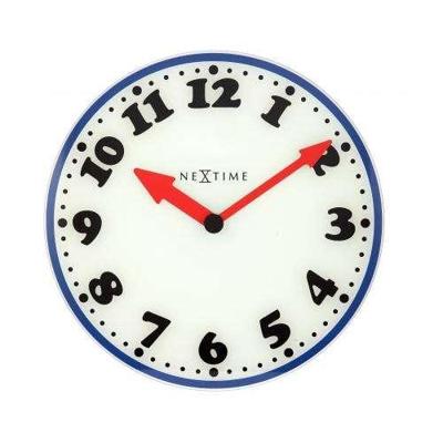 NeXtime klok 8151 boy, ø43 cm, wall, white/ blue/ black/ red