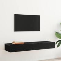 Tv-meubels met LED-verlichting 2 st 60x35x15,5 cm zwart eikenkleurig - thumbnail