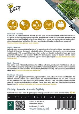 Zaden Basilicum Bascuro Buzzy - Buzzy