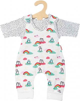 Heless Poppen romper pinguin met t-shirt, 28-35 cm - thumbnail