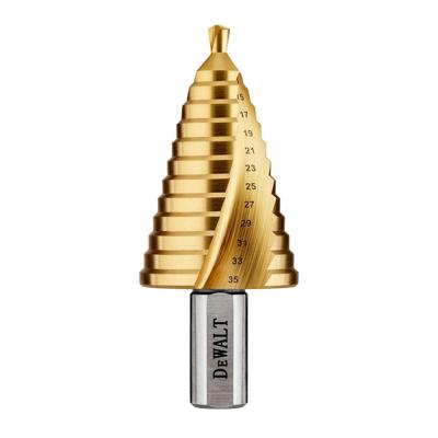 DeWalt Accessoires Metaal trappenboor | Titanium | 5-35 mm | schacht aansluiting - DT90247-QZ DeWalt Accessoires Metaal trappenboor | Titanium | 5-35 mm | schacht aansluiting - DT90247-QZ