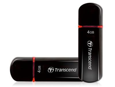Transcend JetFlash® 600 USB-stick 4 GB Blauw TS4GJF600 USB-A 2.0