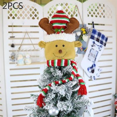 2 stuks CX20205 elk patroon kerstboom hanger decoratie grootte: S
