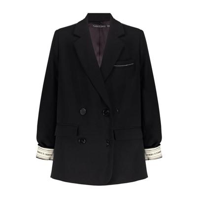 Frankie & Liberty winter blazer meisjes - bruin/blauw