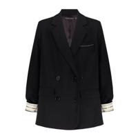 Frankie & Liberty winter blazer meisjes - bruin/blauw - thumbnail