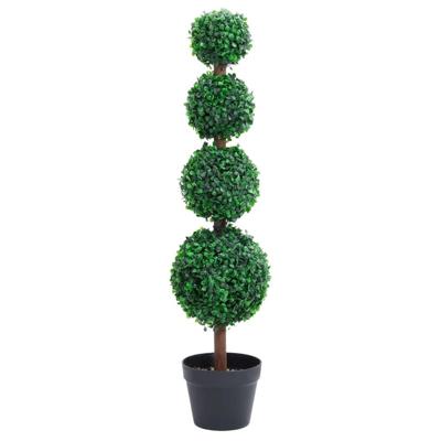 VidaXL Kunstplant met pot buxus bolvorming 90 cm groen