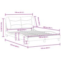 Bedframe met LED-verlichting kunstleer bruin 140x190 cm - thumbnail