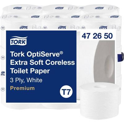TORK T7-System Hülsenloses Toilettenpapier 3-lag T7 472650 Toiletpapier Aantal lagen: 3 lagen 18 stuk(s) TORK T7-System Hülsenloses Toilettenpapier 3-lag T7 472650 Toiletpapier Aantal lagen: 3 lagen 18 stuk(s)