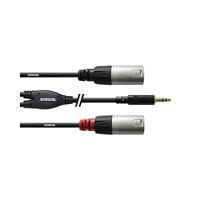 CORDIAL 1,8 M REAN JACKPLUG 3,5 MM/2X XLR M - thumbnail