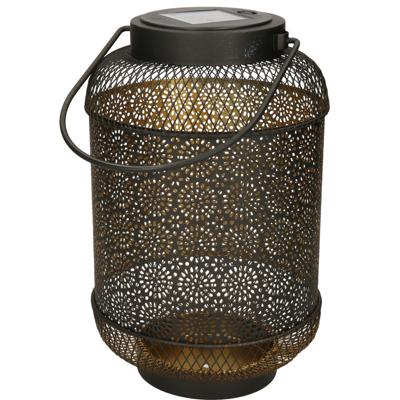 Lantaarn Metaal 16 x 25,5 cm Zwart solar Anna's Collection - Annas collection