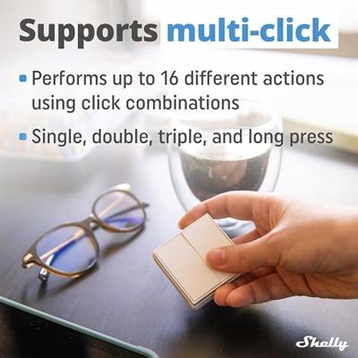 Shelly Shelly BLU Wall Switch 4 - Stand Alone Afstandsbediening, Toets Bluetooth Low Energy