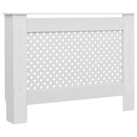 VidaXL Radiatorombouw 112x19x81,5 cm mdf wit - thumbnail