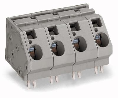 WAGO 745-604/006-000 Veerkrachtklemblok 16.00 mm² Aantal polen 4 Grijs 16 stuk(s)