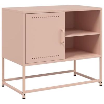 Tv-meubel 68x39x60,5 cm staal roze