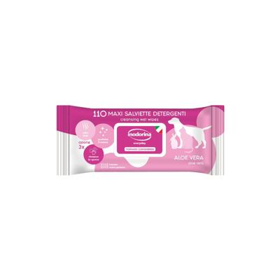 Vochtige Doekjes voor Huisdieren Inodorina Aloe Vera 110 Stuks