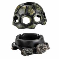 Hi Asbak met deksel - Schildpad asbak - 14 x 11 x 8 cm - thumbnail