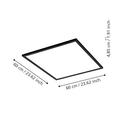 Eglo Plafonnière Zigbee Salobrena-Z 59,5x59,5cm zwart 900052